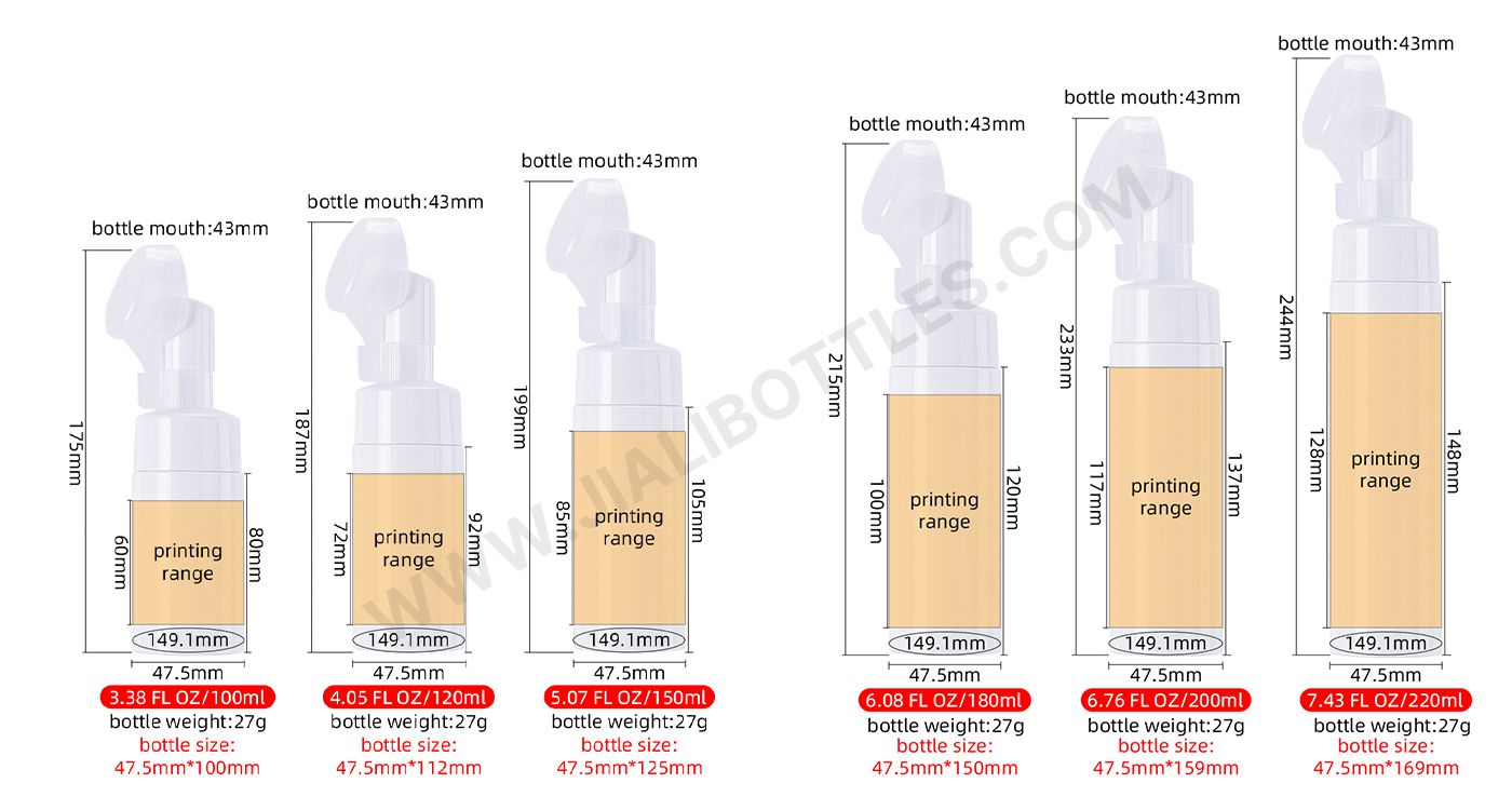 100-220ml Foam bottle