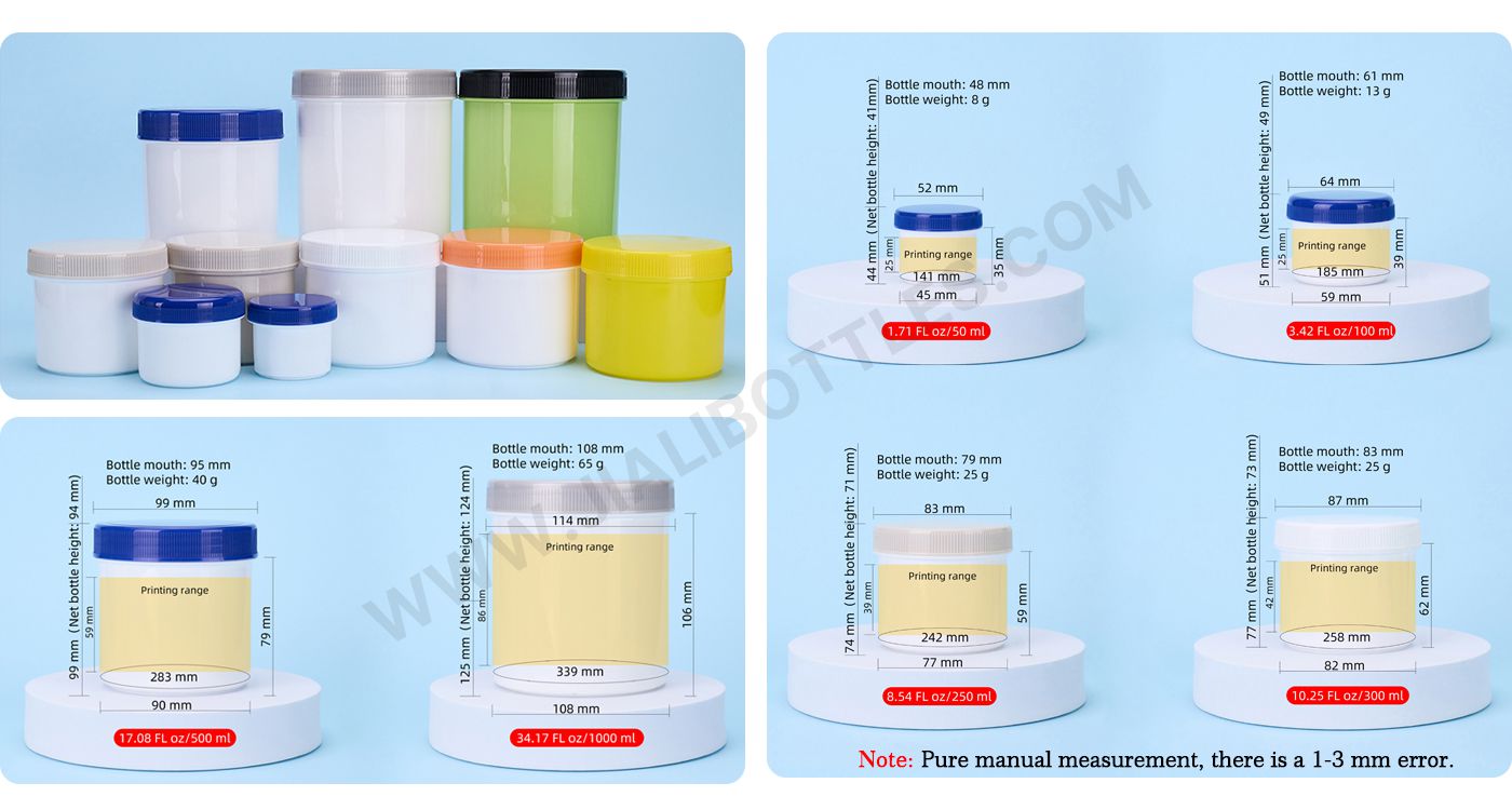 50-1000ml Plastic jar